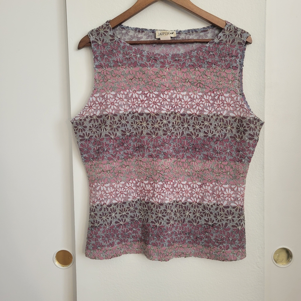 Japur Boho Multicolor Floral Women's Top